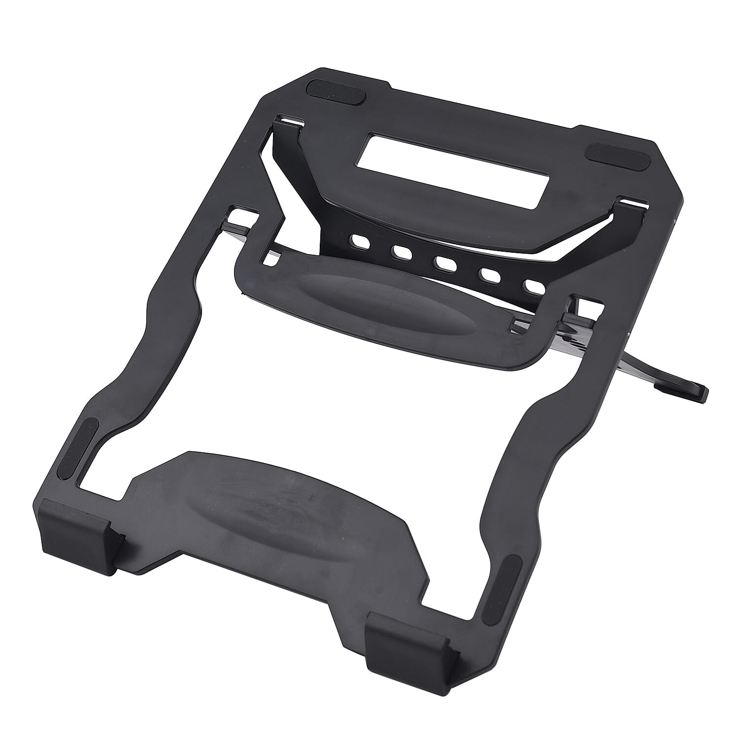 Black Adjusted Notebook Computer Folding Stand Base (8.07"x8.86") (6 Kinds of Heights Adjustmen)