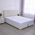 HOMESMART White Polyester Terry Waterproof Mattress Protector (54"x80") - Sticky add to cart bar