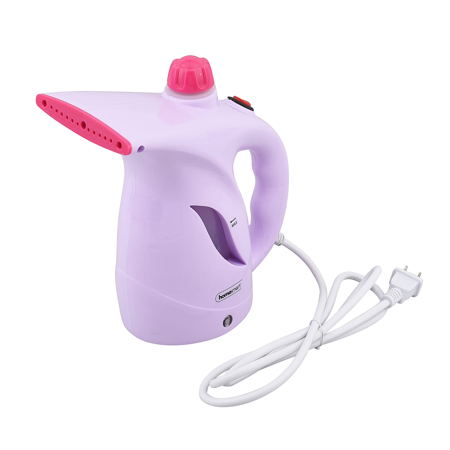 HOMESMART Pink Garment Steamer with Water Tank, Brush and Electrostatic Brush (3.54"x6.69"x8.46") (200ml)