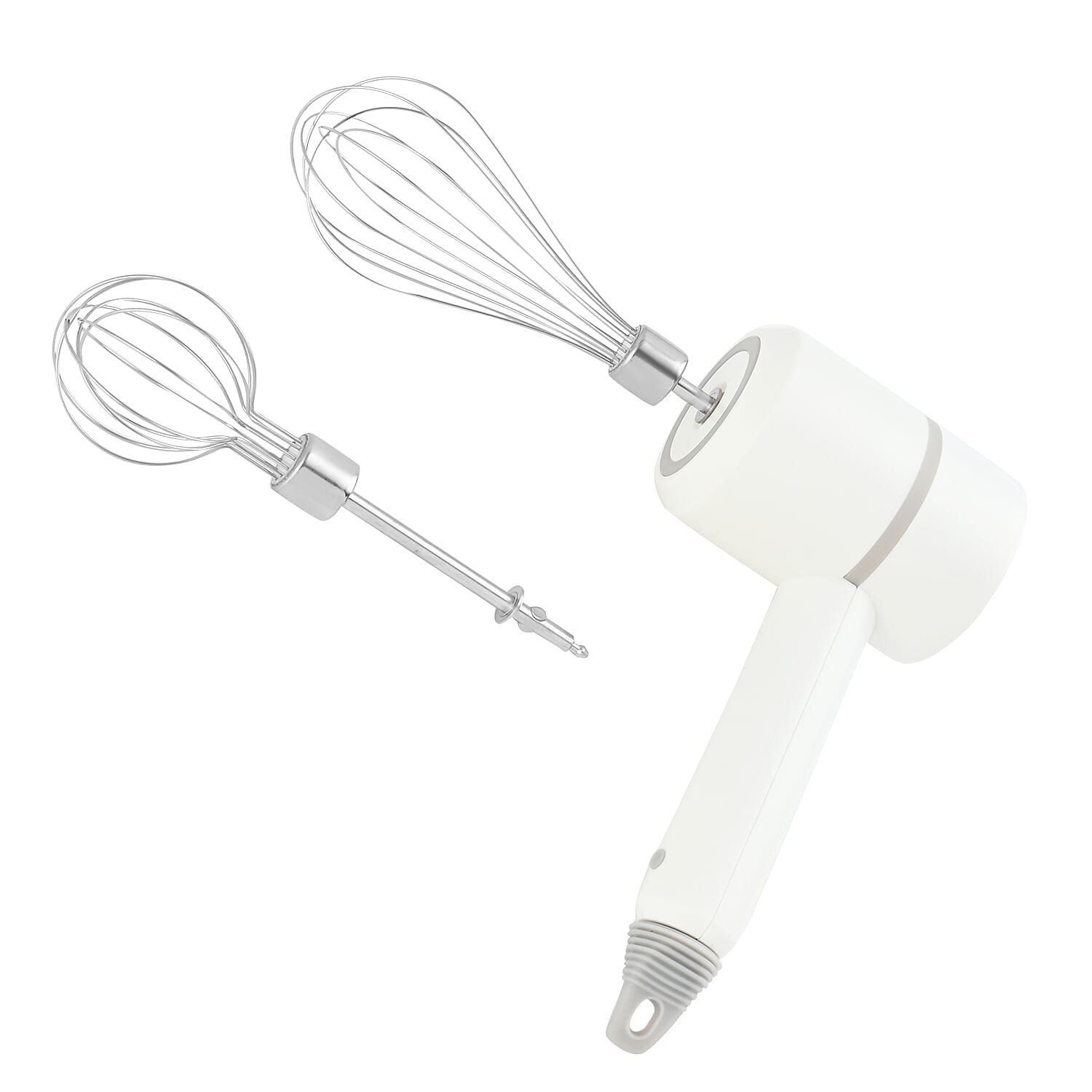 HOMESMART White Portable and Cordless USB Rechargeable Hand Mixer (1200 mAh)