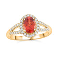 Certified & Appraised Iliana 18K Yellow Gold AAA Red Sapphire and G-H SI Diamond Ring (Size 10.0) 2.18 ctw - Sticky add to cart bar