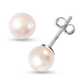 Japanese Akoya Pearl Earring in Rhodium Over Sterling Silver 4.07 ctw - Sticky add to cart bar