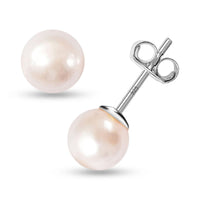 Japanese Akoya Pearl Earring in Rhodium Over Sterling Silver 4.07 ctw
