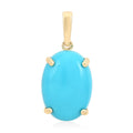 Luxoro AAA Sleeping Beauty Turquoise 4.60 ctw Pendant in 10K Yellow Gold - Sticky add to cart bar
