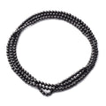 Shungite 5-7mm Beaded Necklace 60 inches 391.00 ctw - Sticky add to cart bar