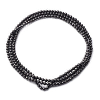 Shungite 5-7mm Beaded Necklace 60 inches 391.00 ctw
