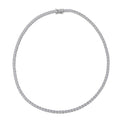 DOORBUSTER Simulated Diamond Layered Necklace 18 Inches in Rhodium Over Sterling Silver 24.15 Grams 48.15 ctw - Sticky add to cart bar