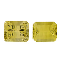Set of 2 AAA Green Gold Quartz (Oct 12x10 mm) 11.00 ctw