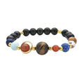 Shungite and Multi Gemstone Beaded Bracelet in Goldtone (6.50 In) 83.50 ctw - Sticky add to cart bar