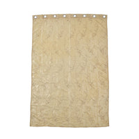 Set of 2 Ivory Embroidery Curtain with 8 Silver Grommets (54"x84")