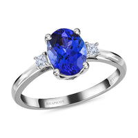 Certified and Appraised RHAPSODY 950 Platinum AAAA Tanzanite and E-F VS Diamond Ring 4.50 Grams 2.15 ctw