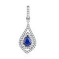 Rhapsody AAAA Royal Ceylon Sapphire and E-F VS Diamond 1.40 ctw Pendant in 950 Platinum - Sticky add to cart bar