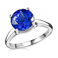 Certified & Appraised RHAPSODY 950 Platinum AAAA Tanzanite and E-F VS Diamond Accent Solitaire Ring (Size 10.0) 7.92 Grams (Delivery in 15 Business Days) 5.00 ctw - Sticky add to cart bar