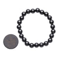 Shungite (Rnd 25 mm) Phone Sticker and Hematite Beaded Stretch Bracelet 171.00 ctw - Sticky add to cart bar