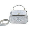 Grand Pelle Genuine Crocodile Leather Natural White Tote Bag (11.2"x7.5"x5.3") with Detachable Shoulder Strap - Sticky add to cart bar