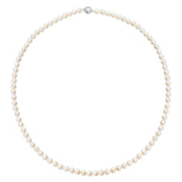 Freshwater Pearl Beaded Necklace, Pearl Necklace, Sterling Silver Necklace, 18 Inches Necklace with Magnetic Lock
