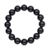 Australian Black Tourmaline Beaded Stretch Bracelet 260.00 ctw