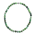 Utah Variscite Beaded Necklace 20 Inches with Magnetic Lock in Rhodium Over Sterling Silver 281.00 ctw - Sticky add to cart bar