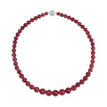 Angelite 9-11mm Beaded Knotted Necklace 20 Inches in Rhodium Over Sterling Silver 350.00 ctw - Sticky add to cart bar