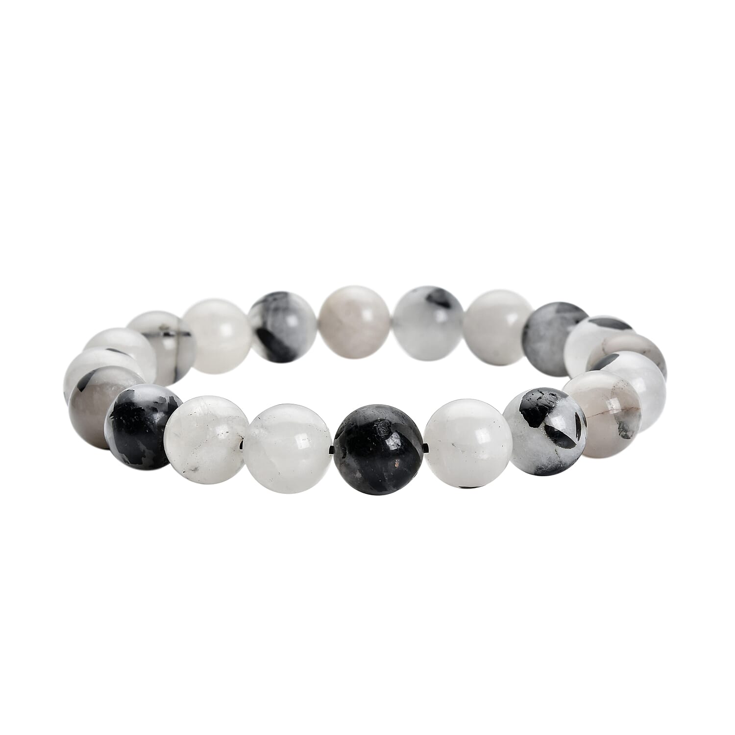 Jasper Quartz 9-11mm Beaded Stretch Bracelet 144.00 ctw