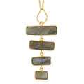 Malagasy Labradorite Pendant Necklace (17 Inches) in 14K YG Over Sterling Silver 10.70 ctw - Sticky add to cart bar