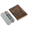 Genuine Leather Hand Embossed Paper Diary Elephant, Pen with Extra Refill - Sticky add to cart bar