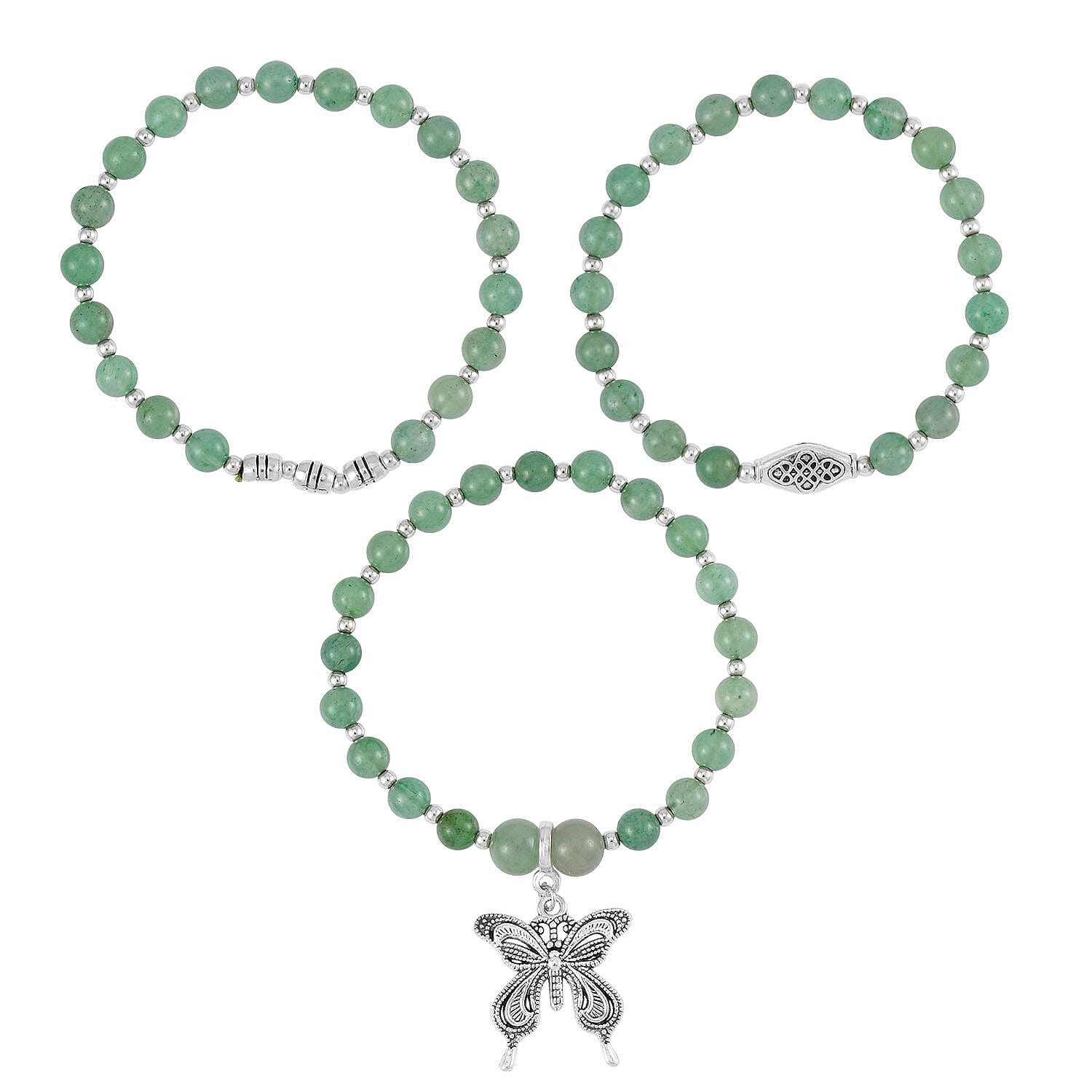 Set of 3 Green Aventurine Bead