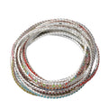 Set of 12 Multi Color Austrian Crystal Bracelet in Silvertone - Sticky add to cart bar