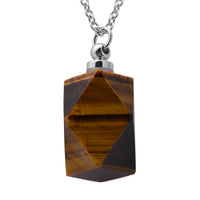 Lapis Lazuli Carved Perfume Bottle Pendant Necklace (20 Inches) in Stainless Steel 90.50 ctw