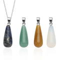 Green Aventurine, Sodalite, Opalite, Yellow Quartzite Set of 4 Pendants With Chain 20 Inches in Silvertone 64.00 ctw - Sticky add to cart bar