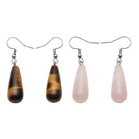 Set of 2 Green Aventurine and Sodalite Earrings in Stainless Steel 32.00 ctw
