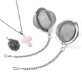 Amethyst and Galilea Rose Quartz Set of 2 Pendant Necklace 20 Inches with Set of 2 Tea Diffuser in Silvertone and Stainless Steel 90.50 ctw - Sticky add to cart bar