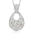 Diamond Pendant Necklace (20 Inches) in Platinum Over Sterling Silver 0.50 ctw - Sticky add to cart bar
