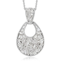 Diamond Pendant Necklace (20 Inches) in Platinum Over Sterling Silver 0.50 ctw