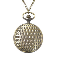 STRADA Japanese Movement Golfball Pattern Pocket Watch with Chain (31 Inches)