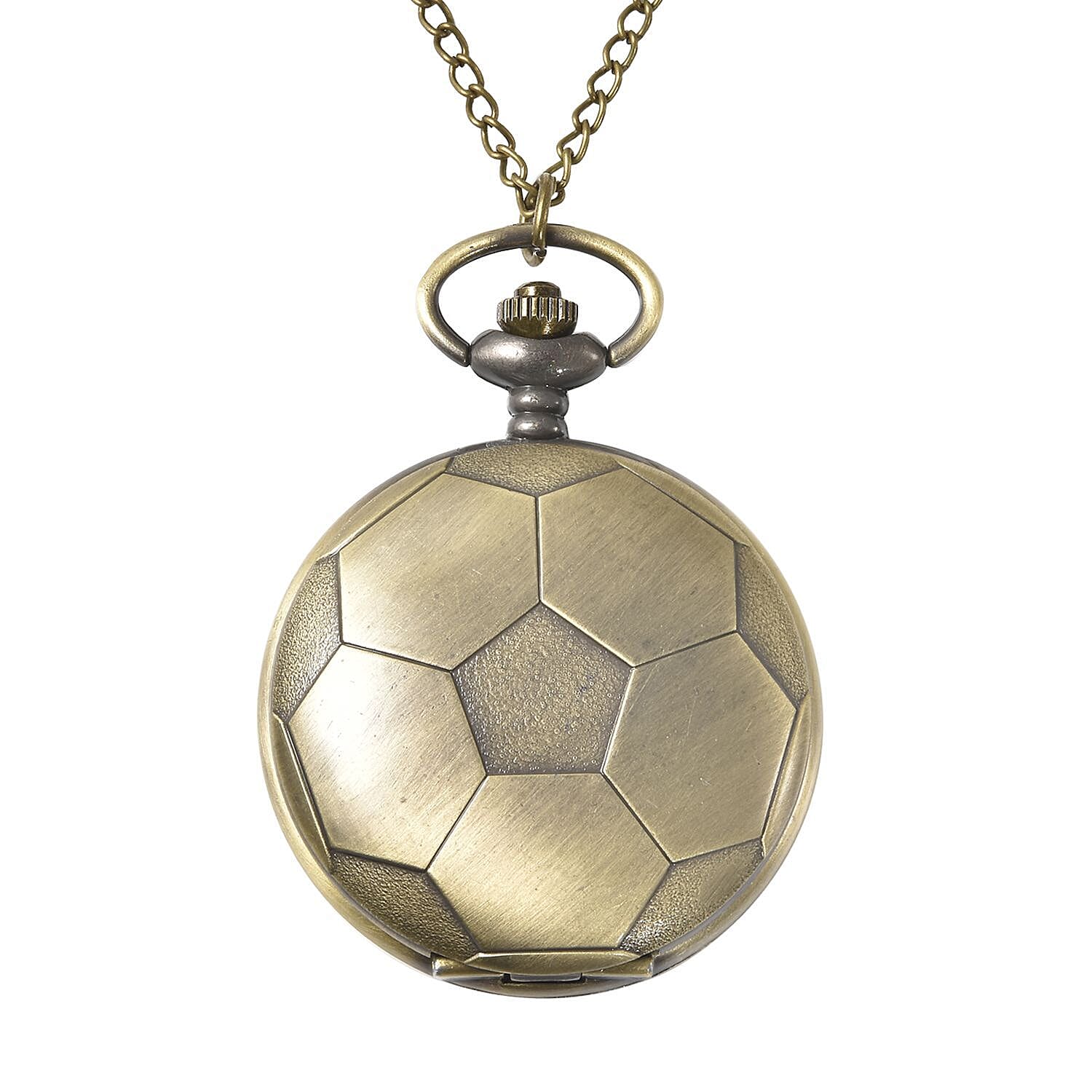 STRADA Japanese Movement Golfball Pattern Pocket Watch with Chain (31 Inches)