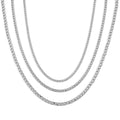 EVER TRUE Set of 3 Curb Chain Link Necklaces 16, 20, 24 Inches in Stainless Steel - Sticky add to cart bar