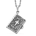 Openable Holy Cross Bible Pendant in Sterling Silver with Stainless Steel Necklace 20 Inches - Sticky add to cart bar