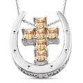 Lustro Stella Made with Finest Yellow CZ Pendant Necklace 20 Inches in Platinum Over Sterling Silver 4.35 ctw - Sticky add to cart bar