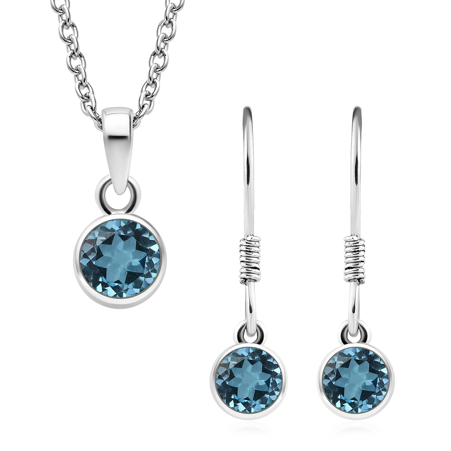 May Birthstone Jewelry Gift Set with Socoto Emerald Fish Hook Earrings and Solitaire Pendant Necklace 20 Inches in Platinum Over Sterling Silver and Stainless Steel 1.70 ctw