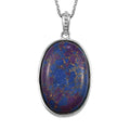 Mojave Purple Turquoise Pendant Necklace 24 Inches in 14K YG & Platinum Over Copper with Magnet and Stainless Steel 30.00 ctw - Sticky add to cart bar