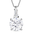 D'Joy Heart & Arrow Cut Moissanite 3.60 ctw Pendant Necklace, 20 Inch Necklace, Rhodium Over Sterling Silver Necklace, Moissanite Jewelry, Gifts For Her - Sticky add to cart bar