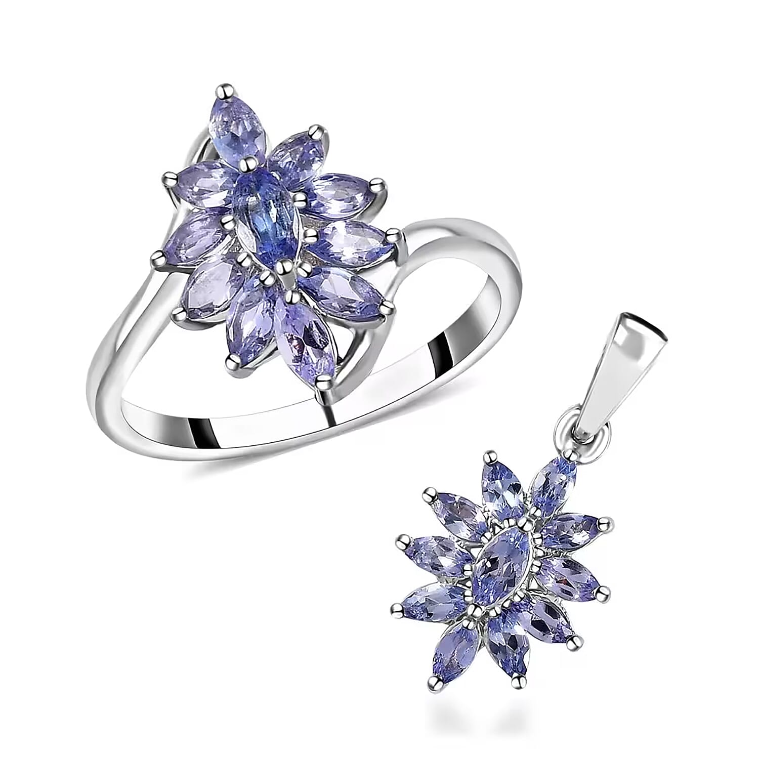 doorbuster-tanzanite-floral-ring-size-5.00-and-pendant-in-platinum-over-sterling-silver-1.85-ctw