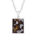 Marvelous Pallasite Pendant Necklace 18 Inches in Rhodium Over Sterling Silver 10.50 ctw - Sticky add to cart bar