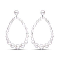 Shell Pearl 54.00 ctw Earrings in Stainless Steel