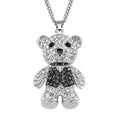 Multi Color Austrian Crystal Bunny Pendant Necklace 29-31 Inches in Silvertone - Sticky add to cart bar