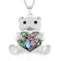 Abalone Shell Turtle Pendant Necklace 18 Inches in Silvertone - Sticky add to cart bar
