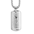 Prayer Pendant Necklace 24 Inches in Stainless Steel 25.50 Grams - Sticky add to cart bar