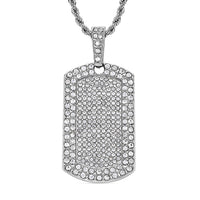 J Francis Embellished with Crystal by Swarovski Pendant Necklace 24 Inches in Silvertone