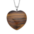 Lepidolite Heart Pendant Necklace 20 Inches in Stainless Steel 75.00 ctw - Sticky add to cart bar